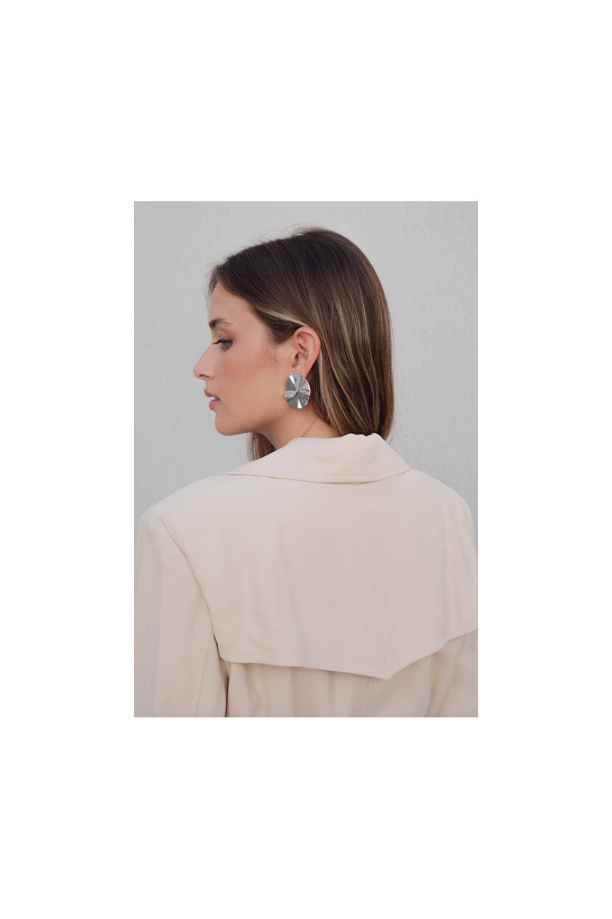 Gabardina oversize beige