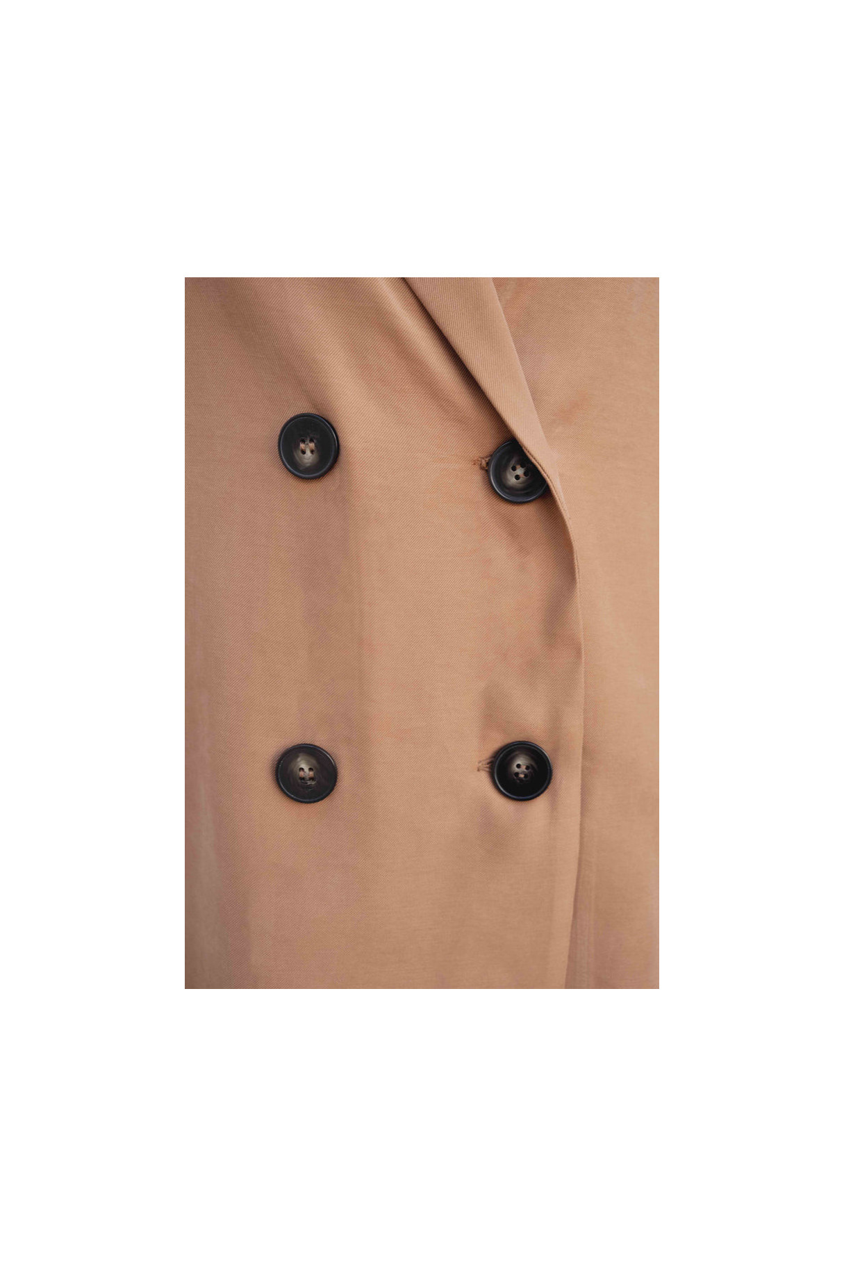 Blazer cruzada fluida camel