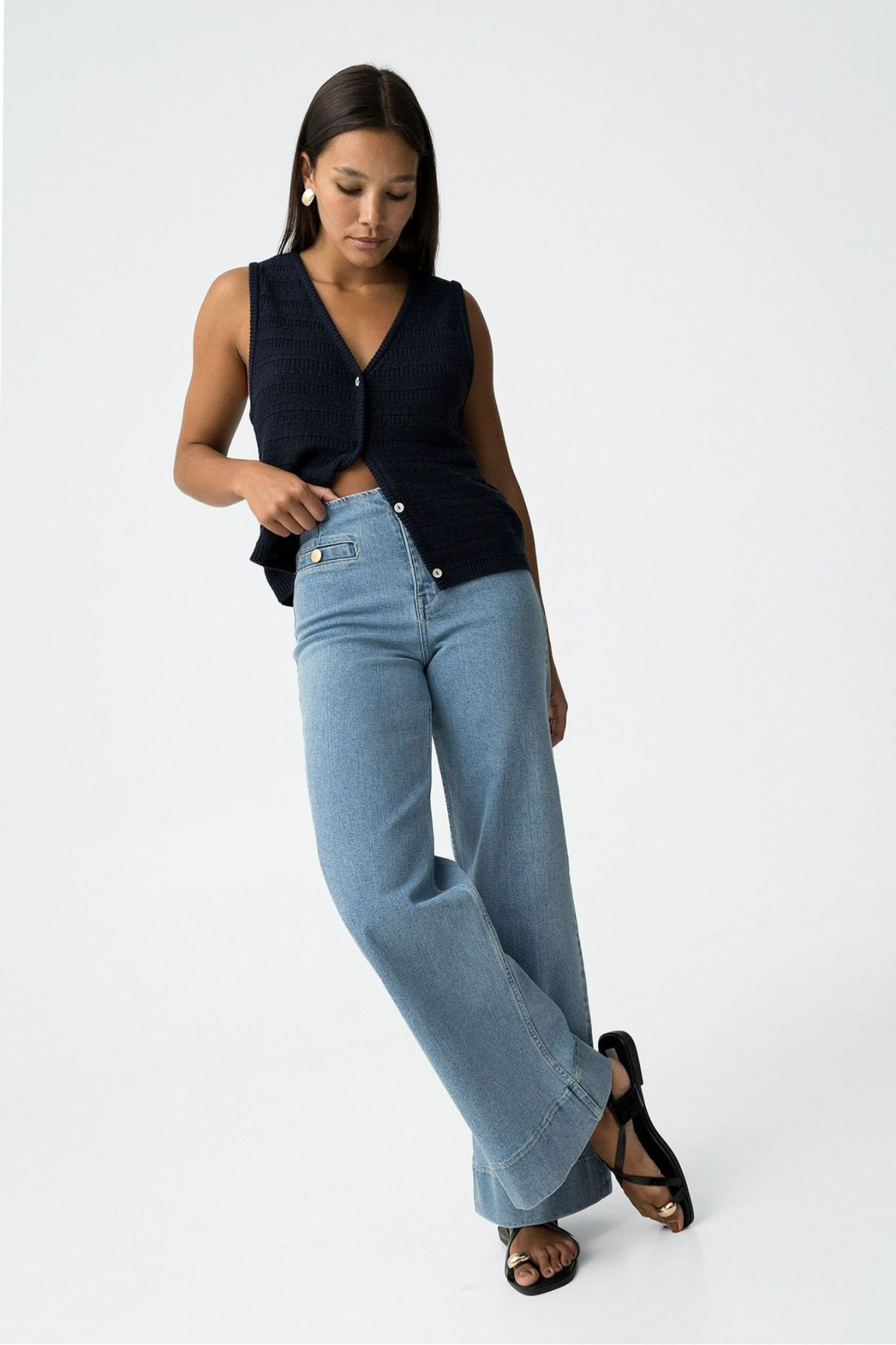 Jeans Bolsillo Tiro Alto